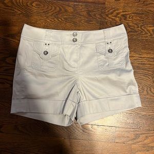White House Black Market Silver Gray Dressy Shorts